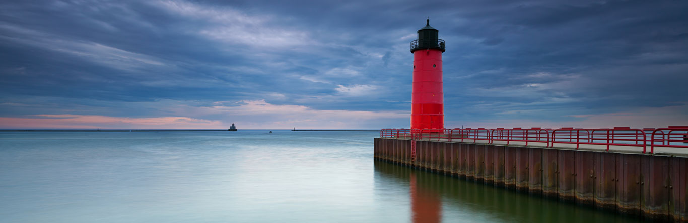 lighthouse on end of pier