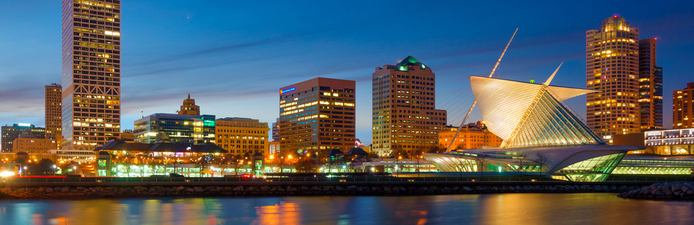 City skyline at night